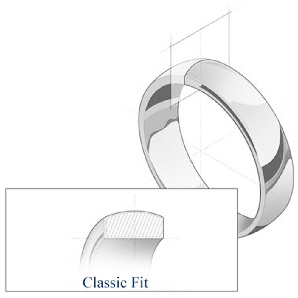 Wellingsale 14k Yellow / White Gold Solid 3mm CLASSIC FIT Wedding Band - Picture 8 of 9